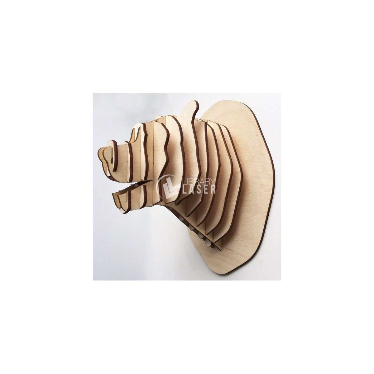 Bear head wall decor laser cut vector file