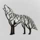 Wolf wall decor laser cut vector design