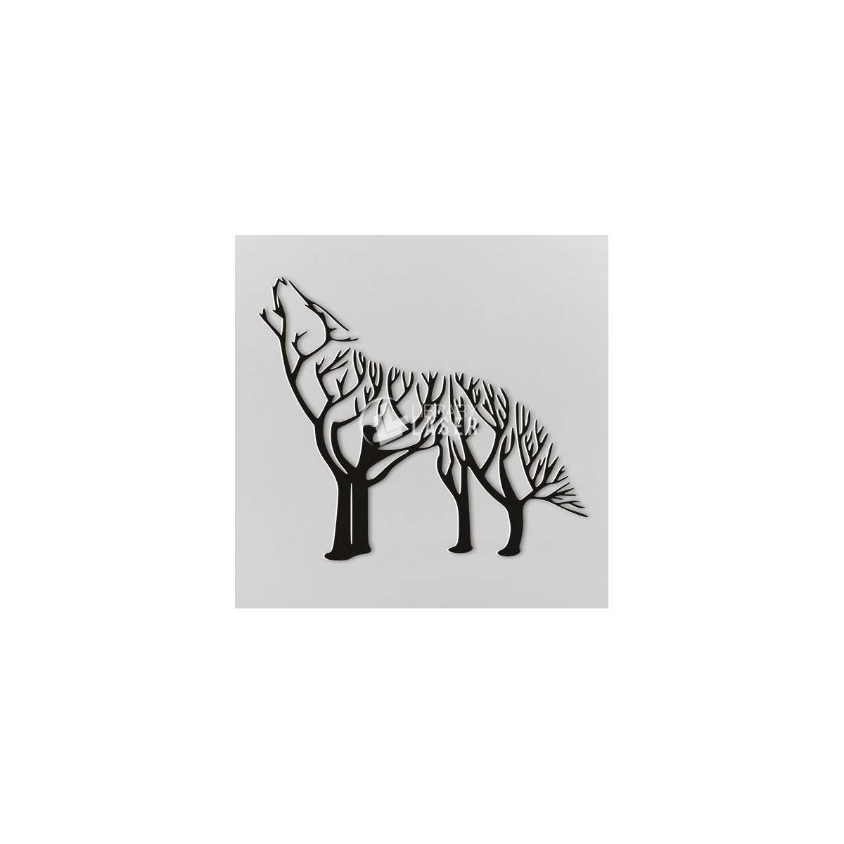 Wolf wall decor laser cut vector design