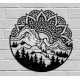 Decoración de pared Mandala archivo para láser
