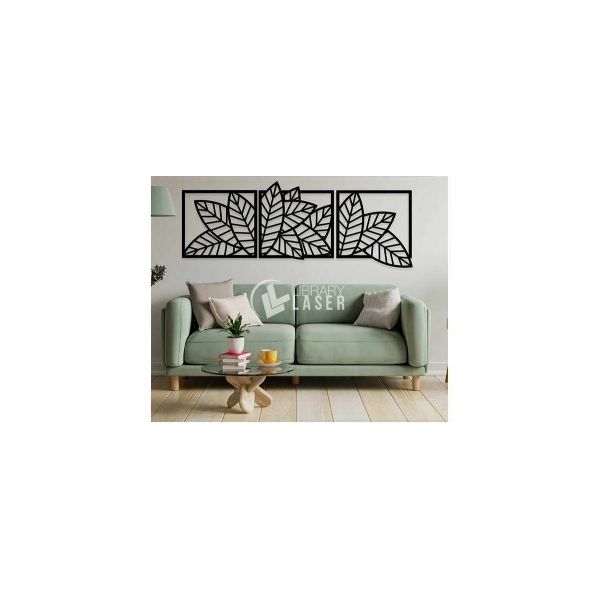 Floral wall panels laser cut vector design