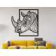 Rhino head wall decoration laser cut dxf