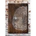 Fingerprint wood wall art laser cut vector