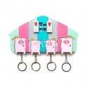 Pig shaped wall key holder laser cut file