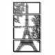 Eiffel Tower multi-panel wall art laser cut