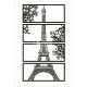 Arte de pared Torre Eiffel paneles archivo