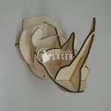 3D Rhino head wall puzzle laser cut dxf