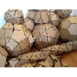 2plex geodesic construction kit laser cut