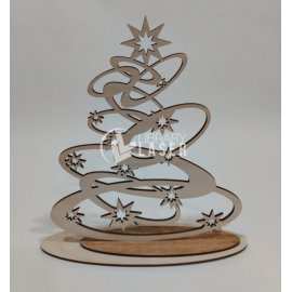 Wooden Christmas tree laser cut vector file