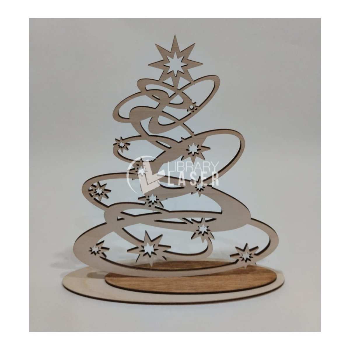 Árbol de Navidad de madera archivo para láser