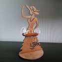 Fashion girl napkin holder laser cut vector
