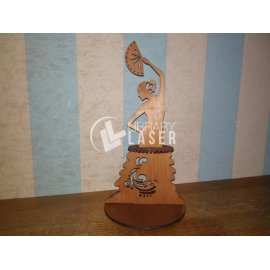 Fan dance napkin holder laser cut vector