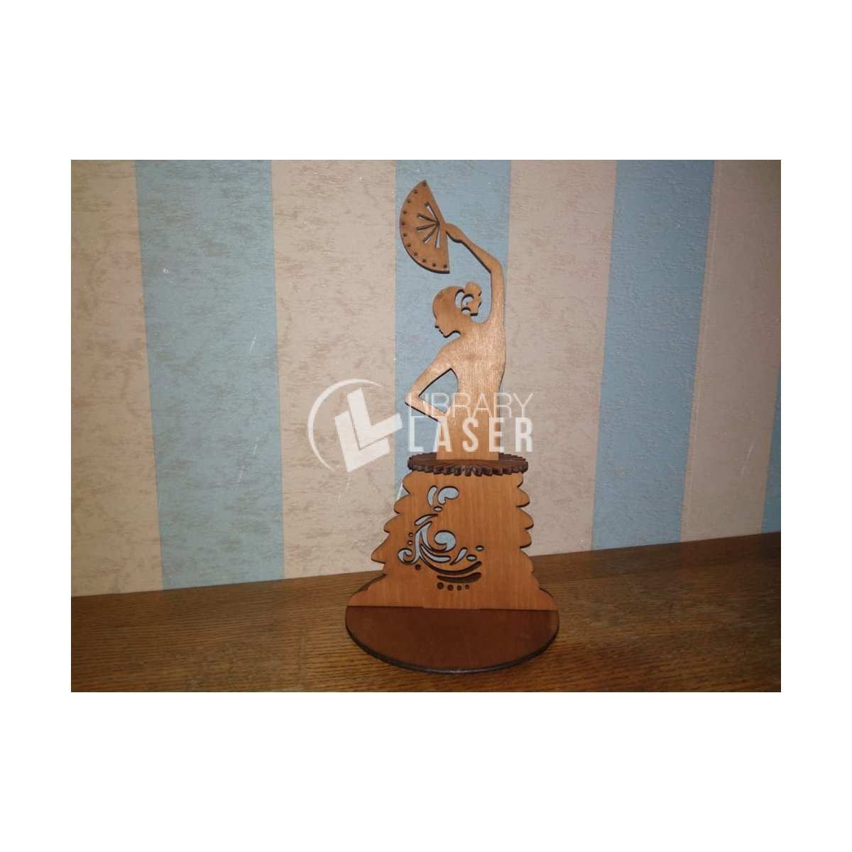 Fan dance napkin holder laser cut vector