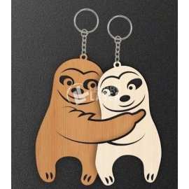 Penguin keychain laser cut vector file