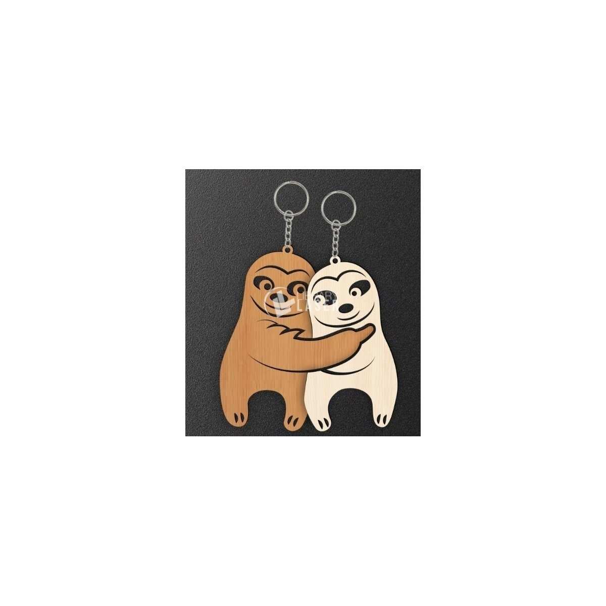 Penguin keychain laser cut vector file
