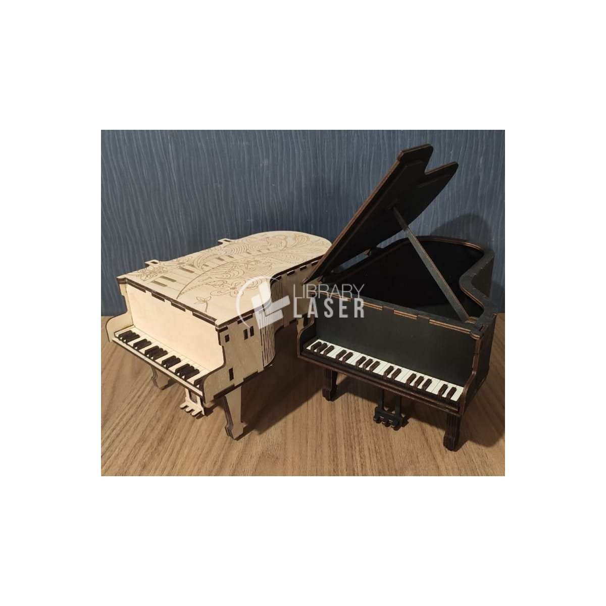 Caja de regalo Piano de Cola archivo láser