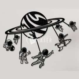 Kids astronaut wall decor laser cut dxf