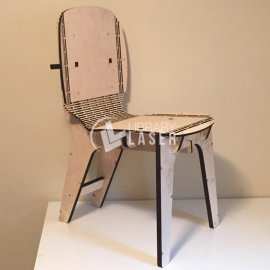 Living hinge chair laser cut dxf vector