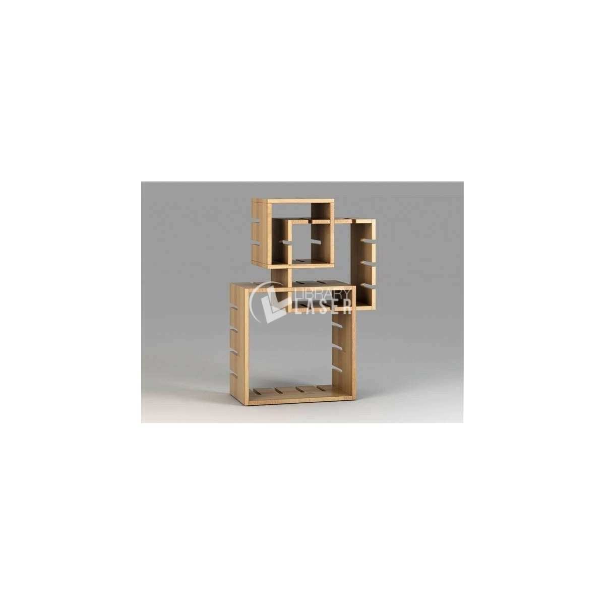Modular shelving unit laser cut vector file