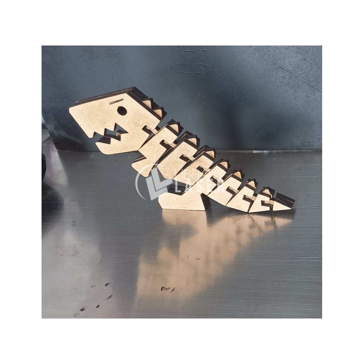 Flexi Rex flexible wooden toy laser cut