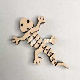 Flexible wooden lizard laser cut vector file