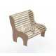 Miniature wooden bench laser cut vector file