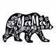 Mama Bear floral art laser cut vector file