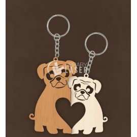 Dog keychain laser cut vector file