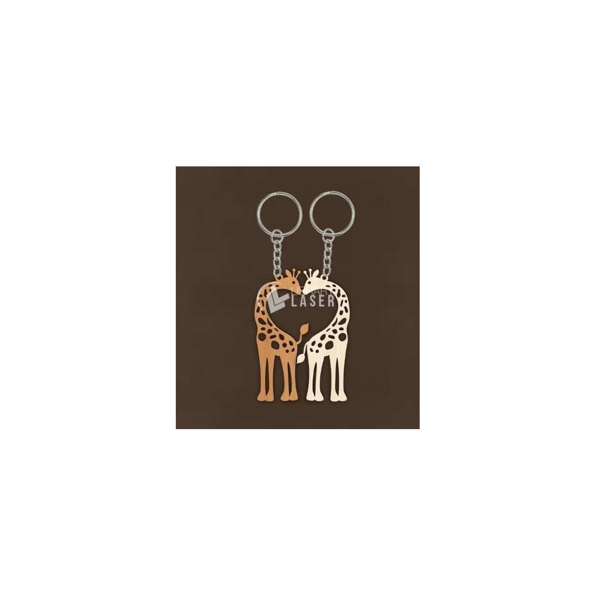 Giraffe keychain laser cut vector file