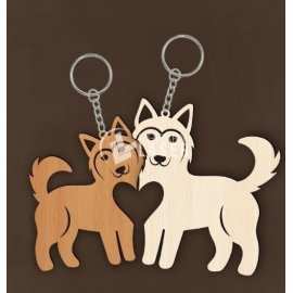 Wolf keychain laser cut vector file