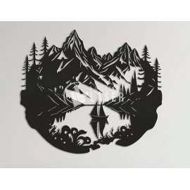 Wall decor laser cut dxf vector design