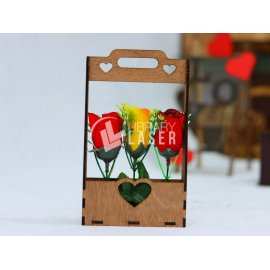 Wooden flower stand laser cut vector file