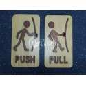 Push/Pull door signs laser cut vector file