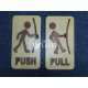 Push/Pull door signs laser cut vector file
