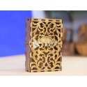 Wooden playing card box laser cut vector