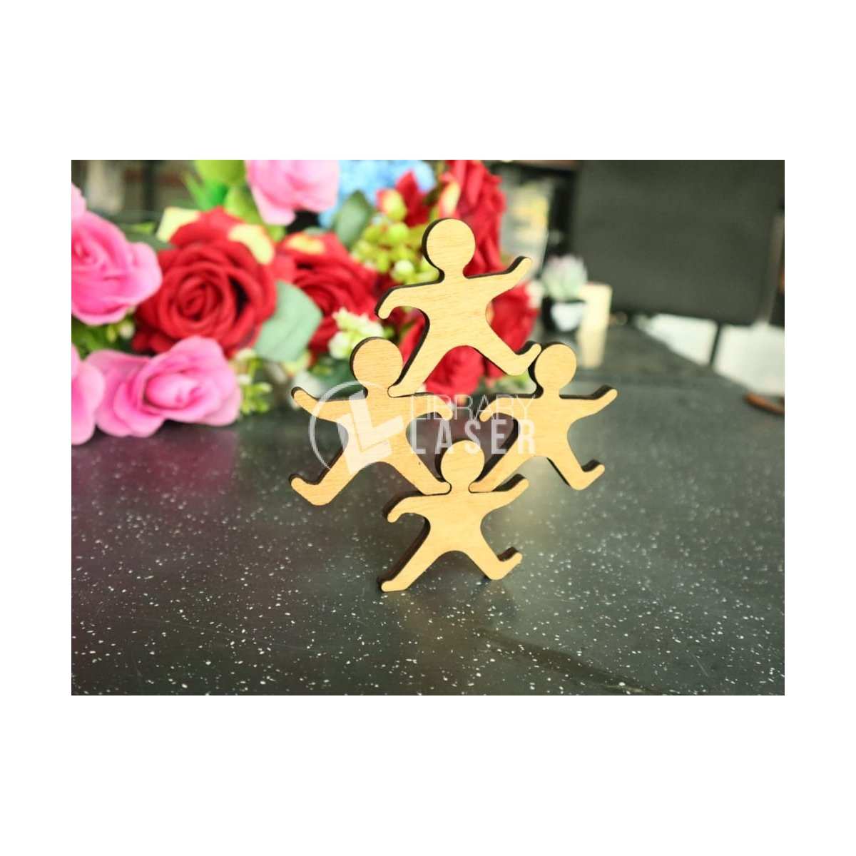 Stacking people toy laser cut vector file