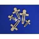 Honeycomb bed hold down pins laser cut