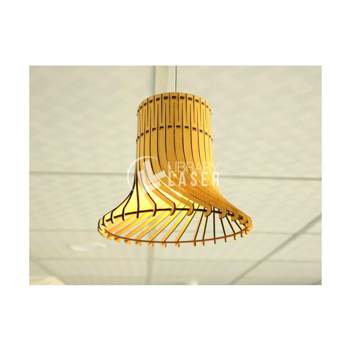 Wooden pendant lamp laser cut vector file