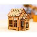 Small wooden house model laser cut vector
