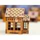 Small wooden house model laser cut vector