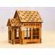 Maqueta de casa pequeña de madera archivo láser
