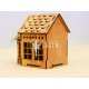 Maqueta de casa pequeña de madera archivo láser