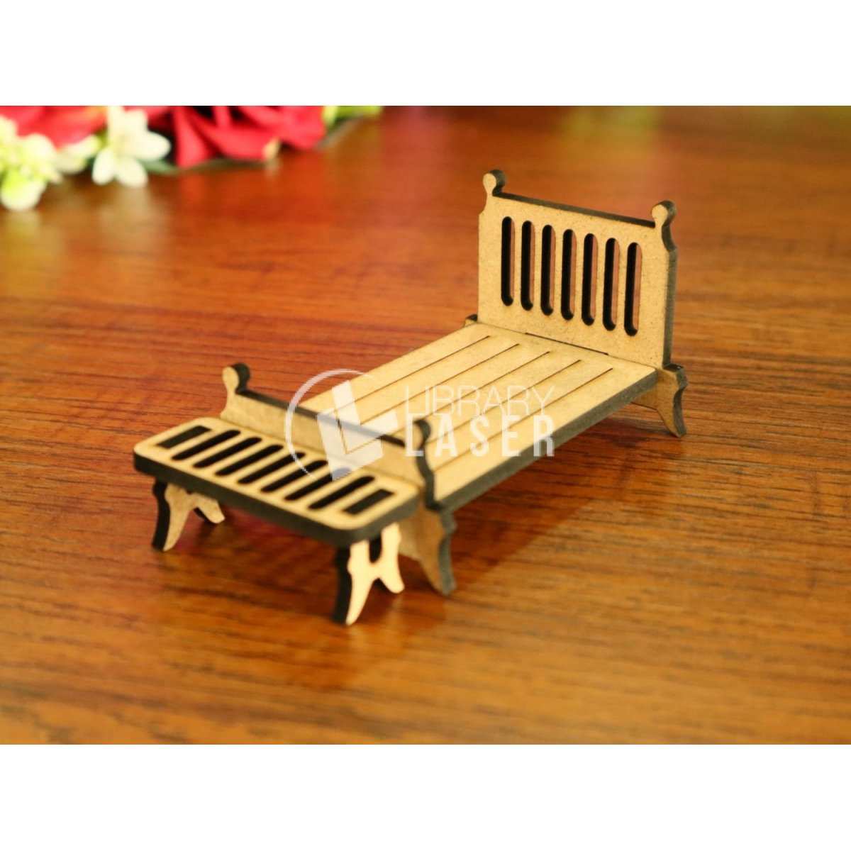 Dollhouse bed laser cut vector file