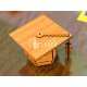 Graduation cap shaped box laser cut design