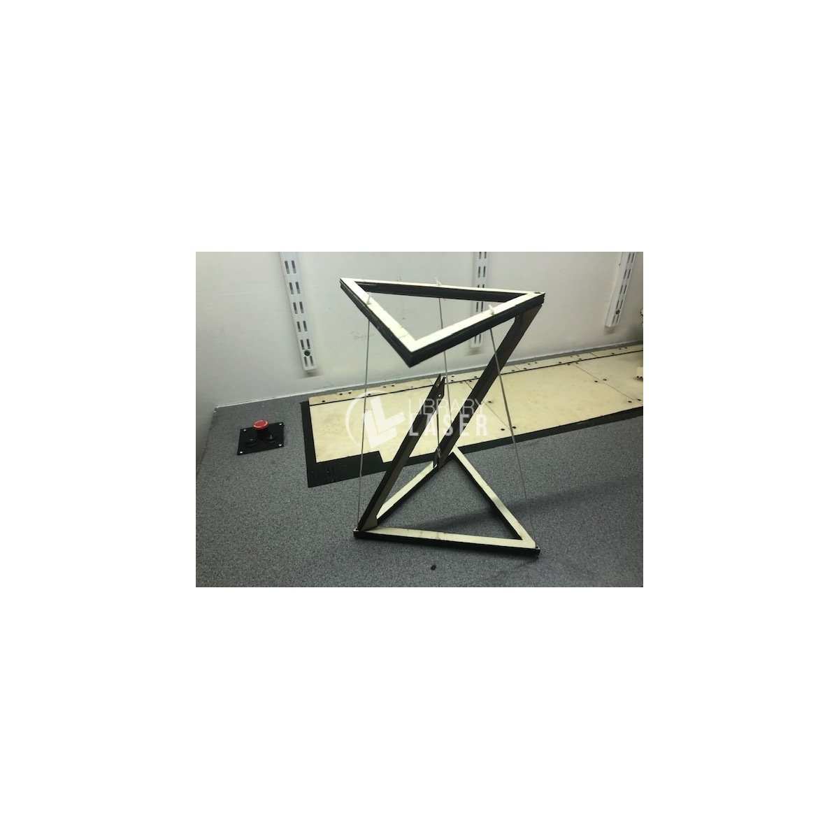 Tensegrity structure model laser cut dxf