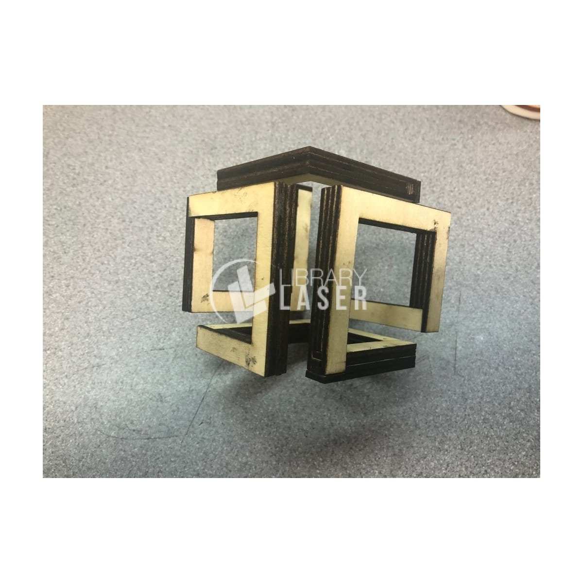 Infinity cube laser cut dxf vector file