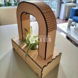 Wooden plant spotlight laser cut dxf file
