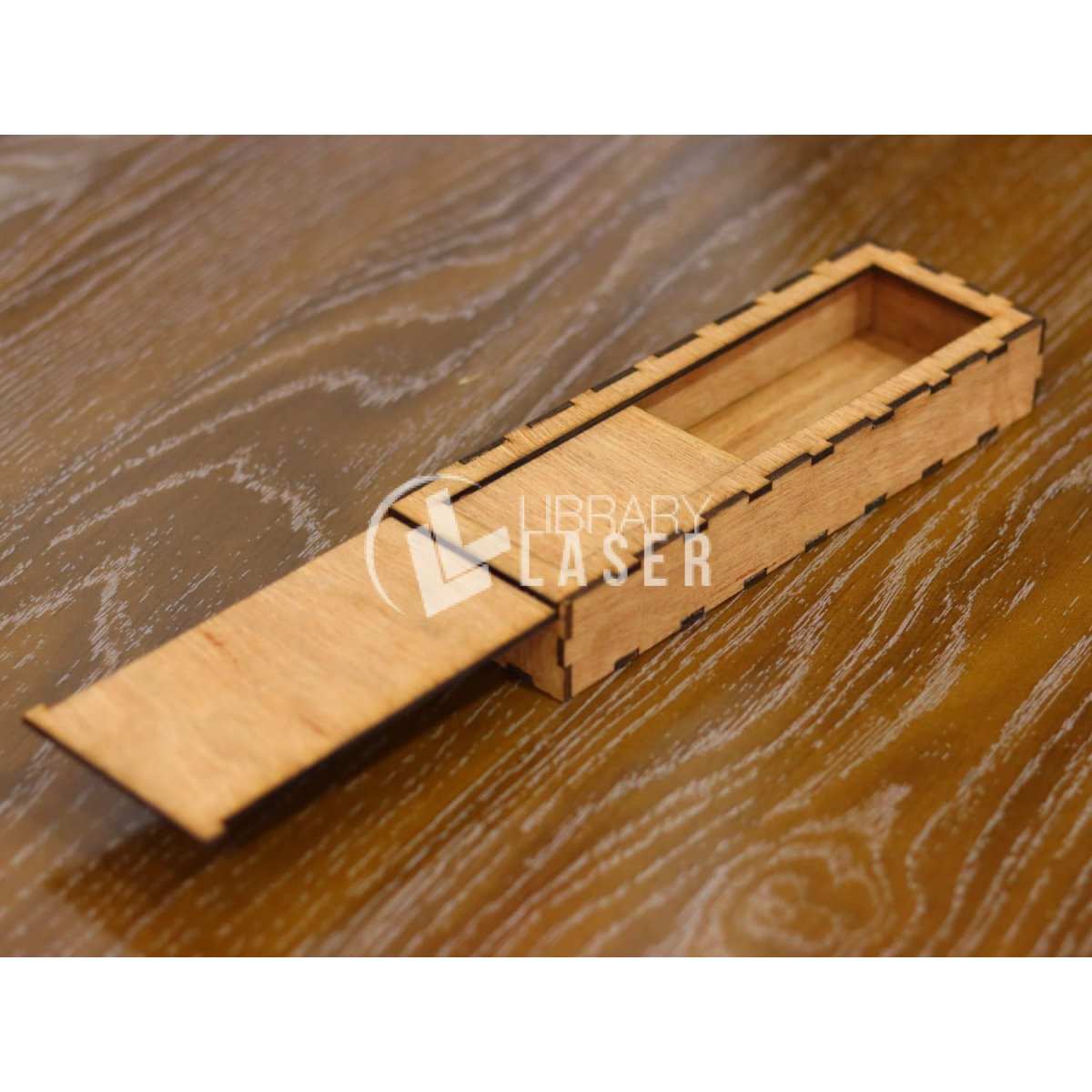 3mm wooden pencil case laser cut vector file