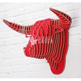 Bull head wall decor laser cut vector file