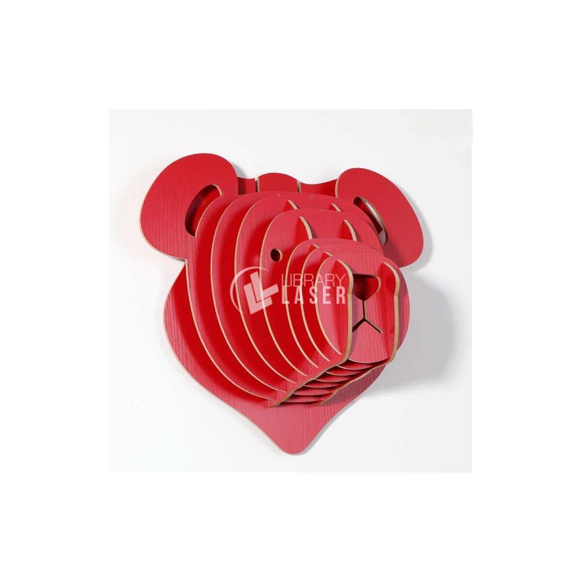 Bear head wall decor laser cut vector file